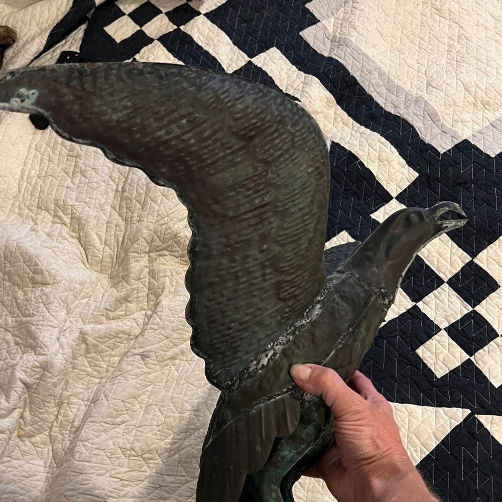Antique Vintage Classic Copper Eagle Weathervane finial